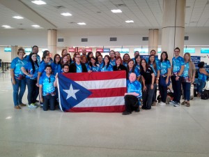 El grupo Pionero en el Aeropuerto Luis Muñoz Marín en Carolina minutos antes de partir a España.
