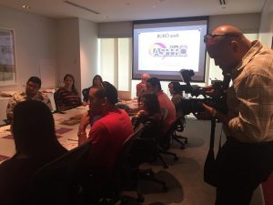  Los ocho estudiantes seleccionados para el Buró de Noticias, programa educativo de la Asociación de Periodistas de Puerto Rico (ASPPRO) recibieron un taller intensivo de parte de un destacado grupo de expertos de la noticia, como parte de su preparación para cubrir los eventos de la Semana de la Prensa y COPE 2016, que inicia a partir del domingo 31 de julio.