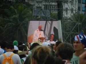 Papa Francisco durante la Vigilia de Oración con los jóvenes.