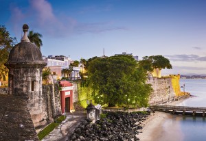 Una hermosa vista del Paseo de la Princesa, San Juan, Puerto Rico.