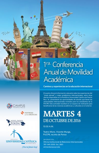 Poster 1ra Conferencia Anual de Movilidad Académica PUCPR