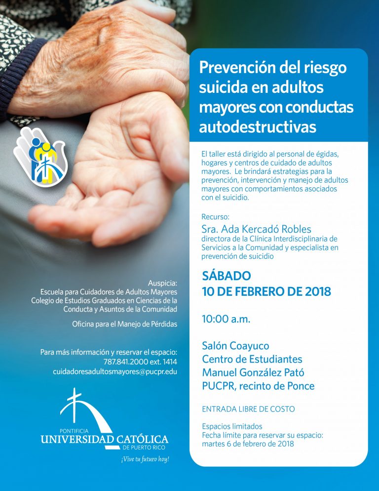 Taller sobre prevención del riesgo suicida en adultos mayores – Huellas ...
